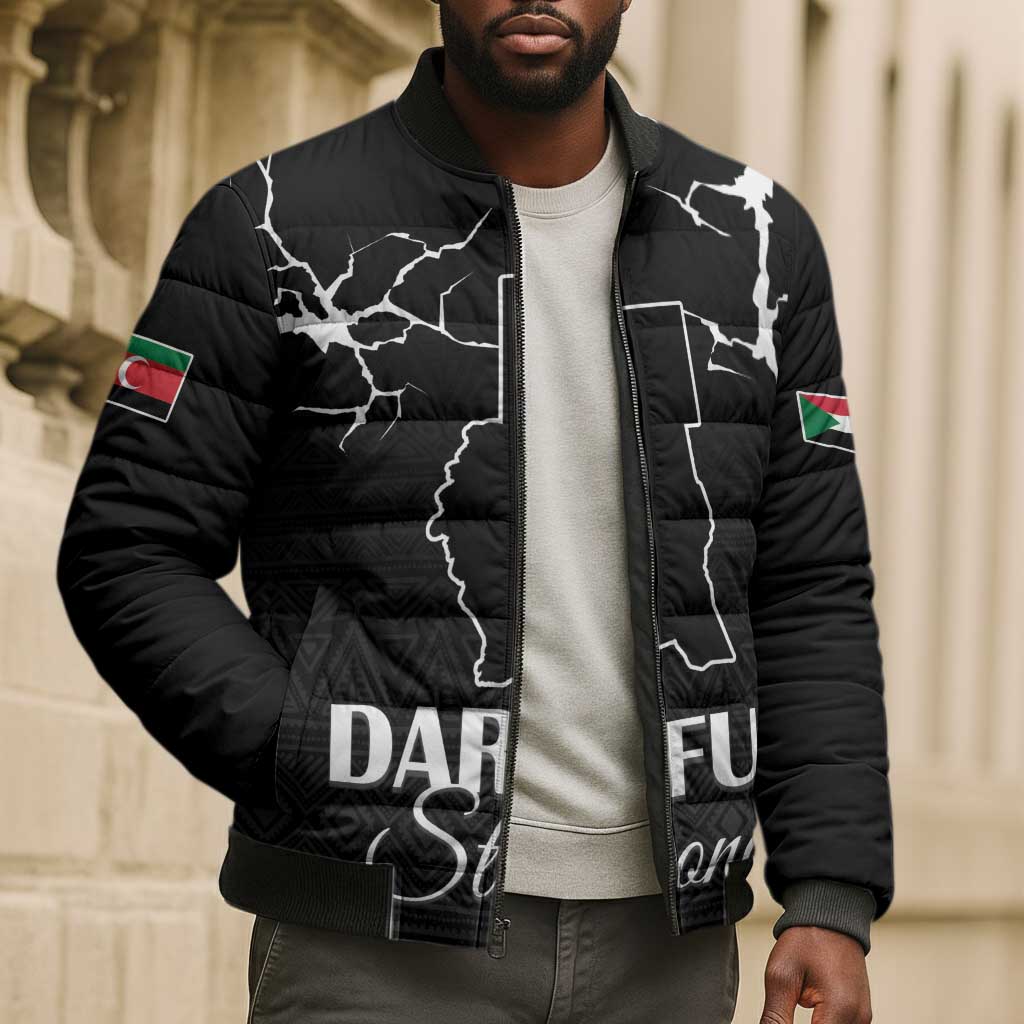 Darfur Sudan Strong Bomber Puffer Jacket Pray for Tarseen