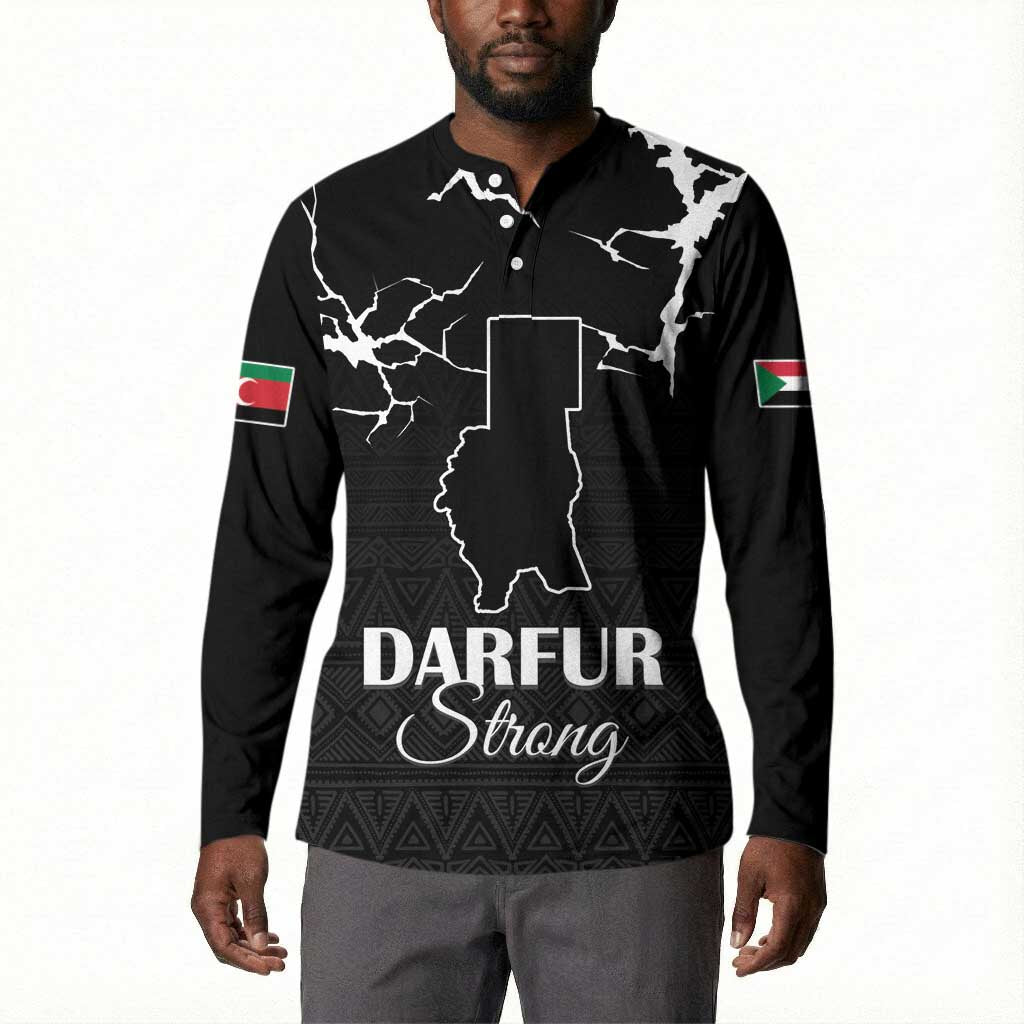Darfur Sudan Strong Button Sweatshirt Pray for Tarseen