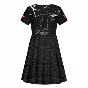 Pray for Tarseen Kid Short Sleeve Dress Sudan Darfur Be Strong - African Pride