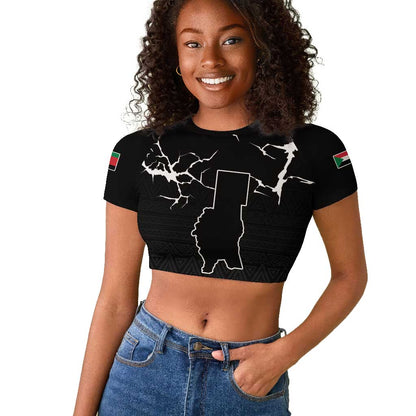Pray for Tarseen Raglan Cropped T shirt Sudan Darfur Be Strong - African Pride
