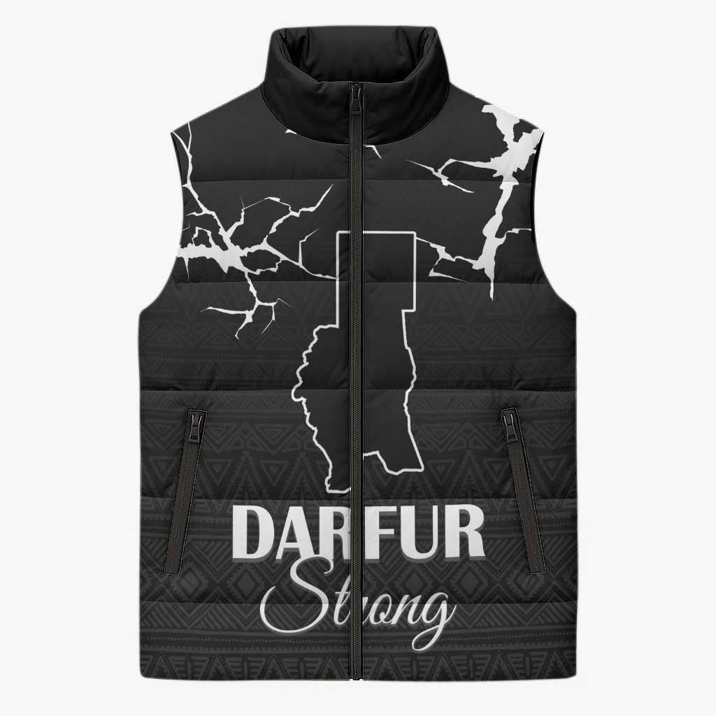 Darfur Sudan Strong Sleeveless Puffer Jacket Pray for Tarseen