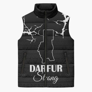 Darfur Sudan Strong Sleeveless Puffer Jacket Pray for Tarseen