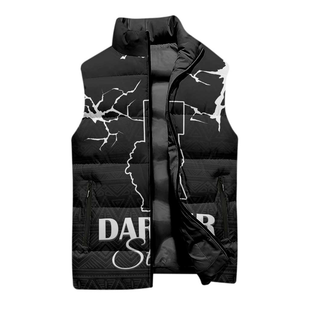 Darfur Sudan Strong Sleeveless Puffer Jacket Pray for Tarseen