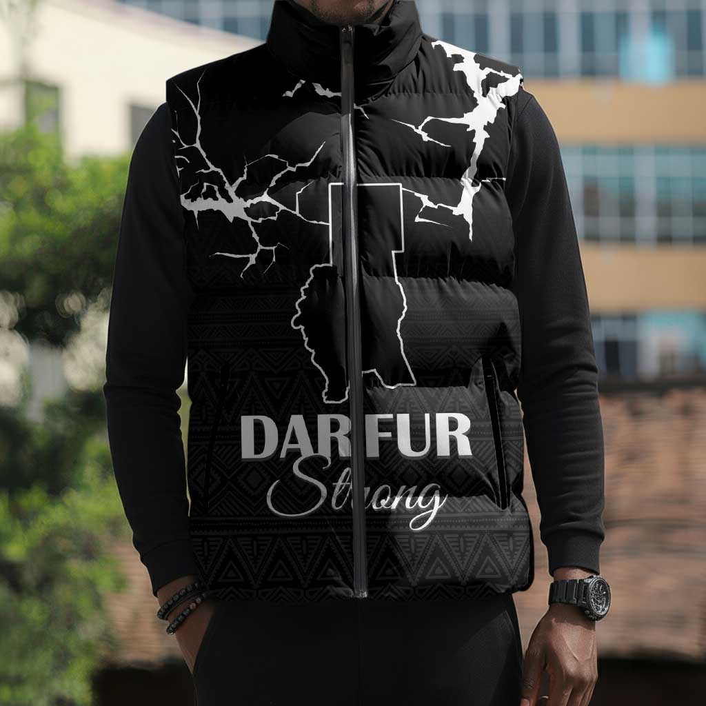 Darfur Sudan Strong Sleeveless Puffer Jacket Pray for Tarseen