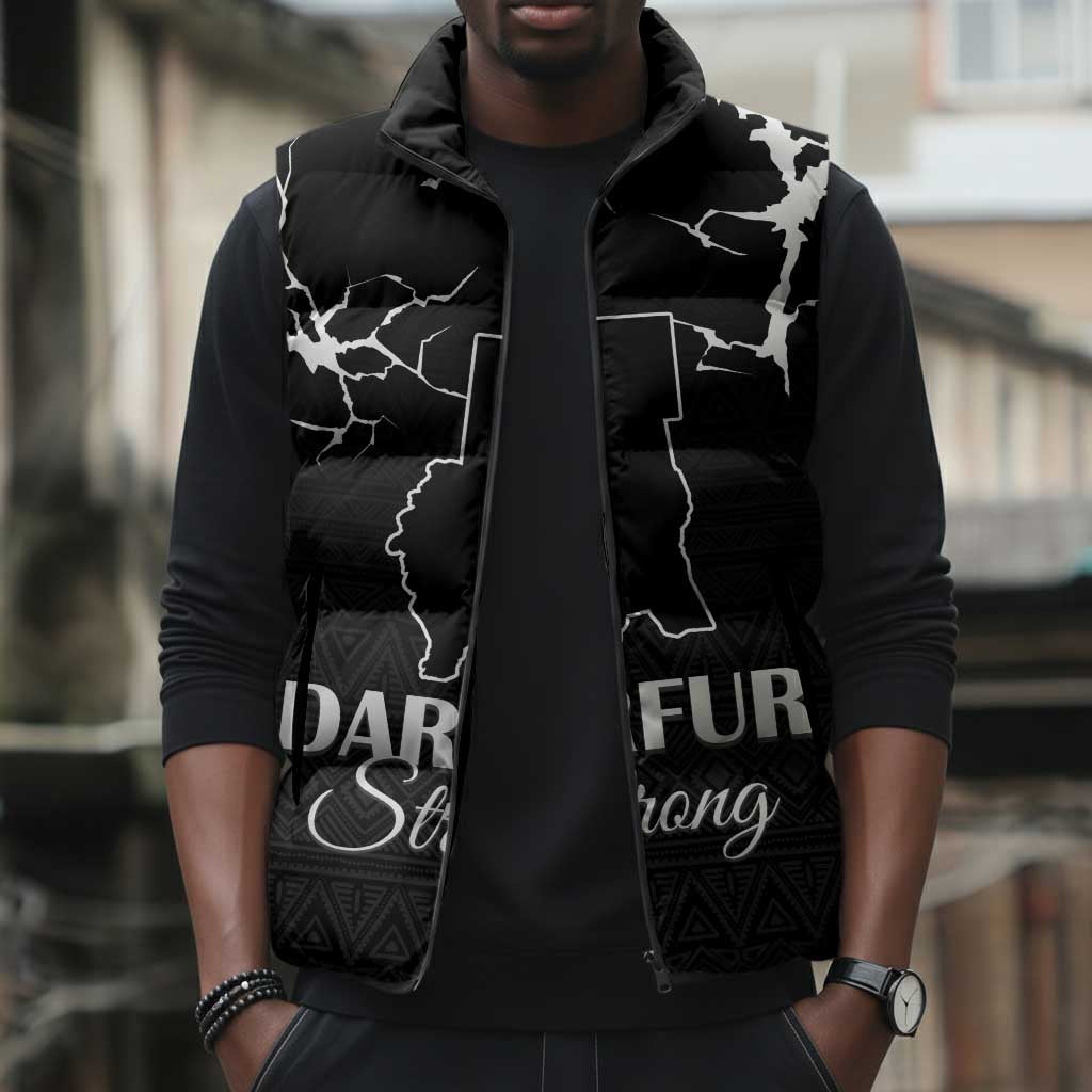 Darfur Sudan Strong Sleeveless Puffer Jacket Pray for Tarseen