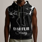 Pray for Tarseen Sleeveless Zip Hoodie Sudan Darfur Be Strong - African Pride