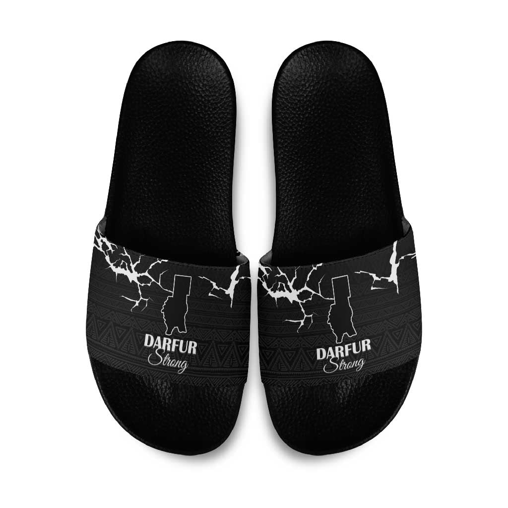 Darfur Sudan Strong Slide Sandals Pray for Tarseen