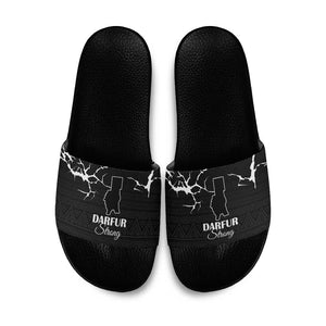 Darfur Sudan Strong Slide Sandals Pray for Tarseen