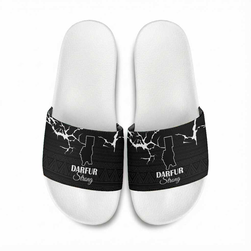Darfur Sudan Strong Slide Sandals Pray for Tarseen