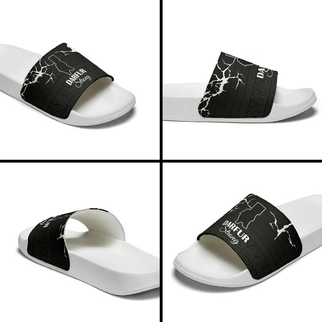 Darfur Sudan Strong Slide Sandals Pray for Tarseen