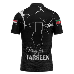 Darfur Sudan Strong Zipper Polo Shirt Pray for Tarseen