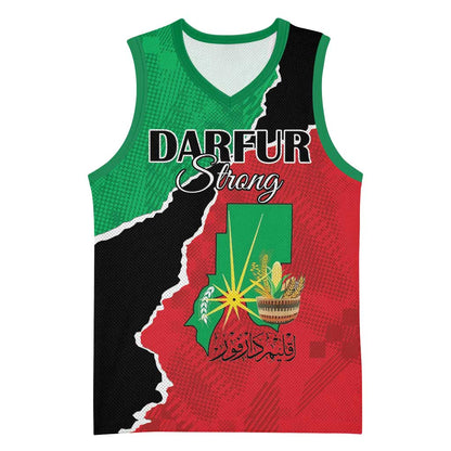 Darfur Sudan Personalized Basketball Jersey Be Strong LT15