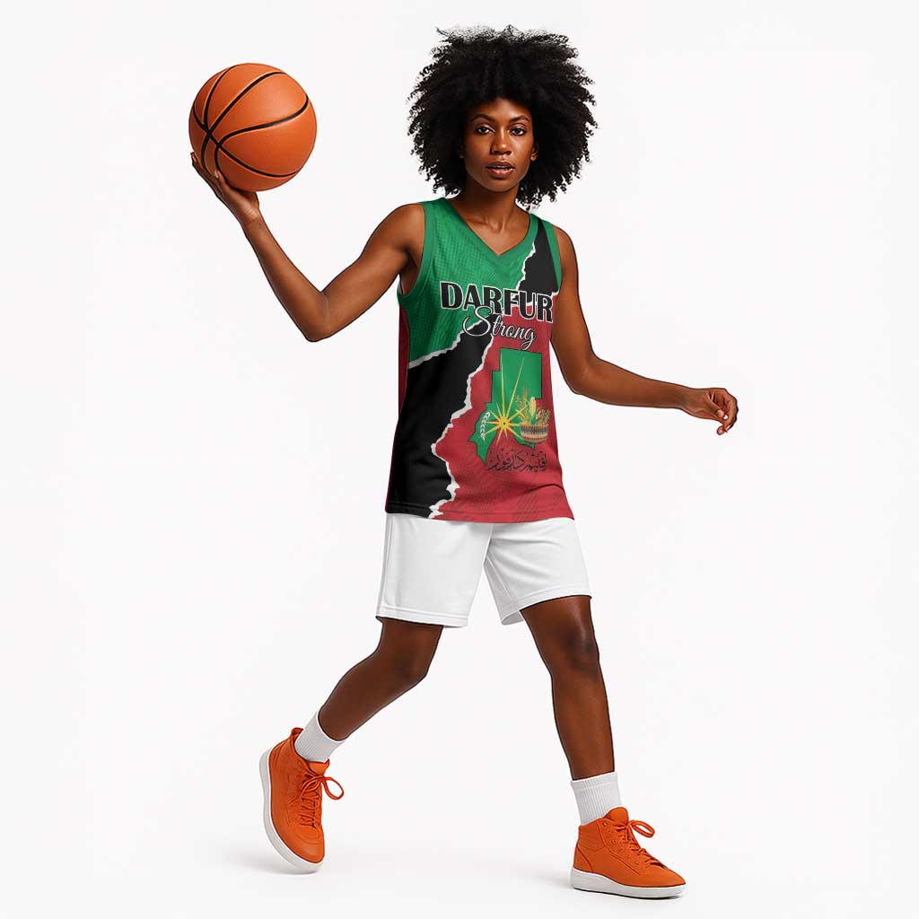 Darfur Sudan Personalized Basketball Jersey Be Strong LT15