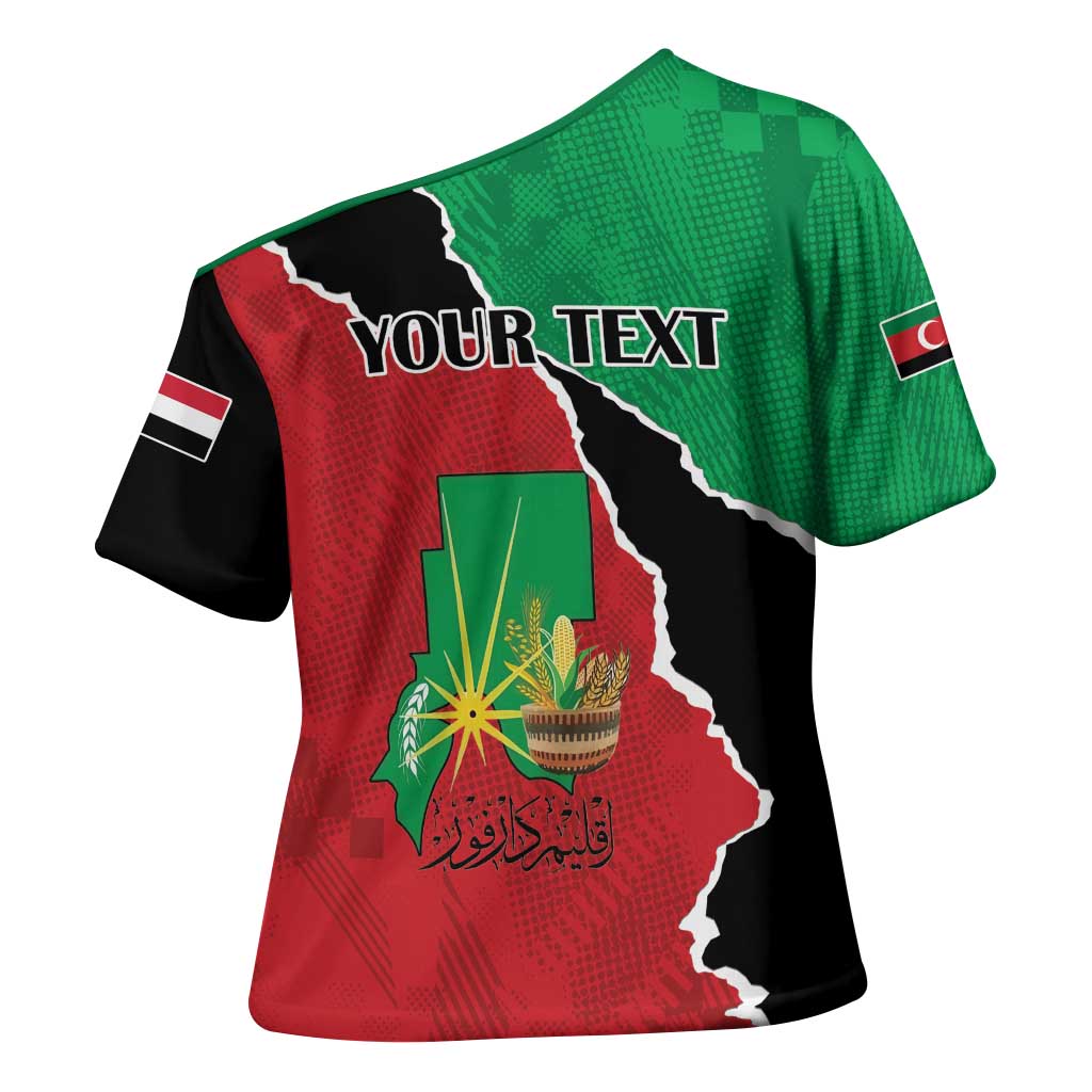 Personalized Sudan Cross Shoulder Shirt Darfur Be Strong