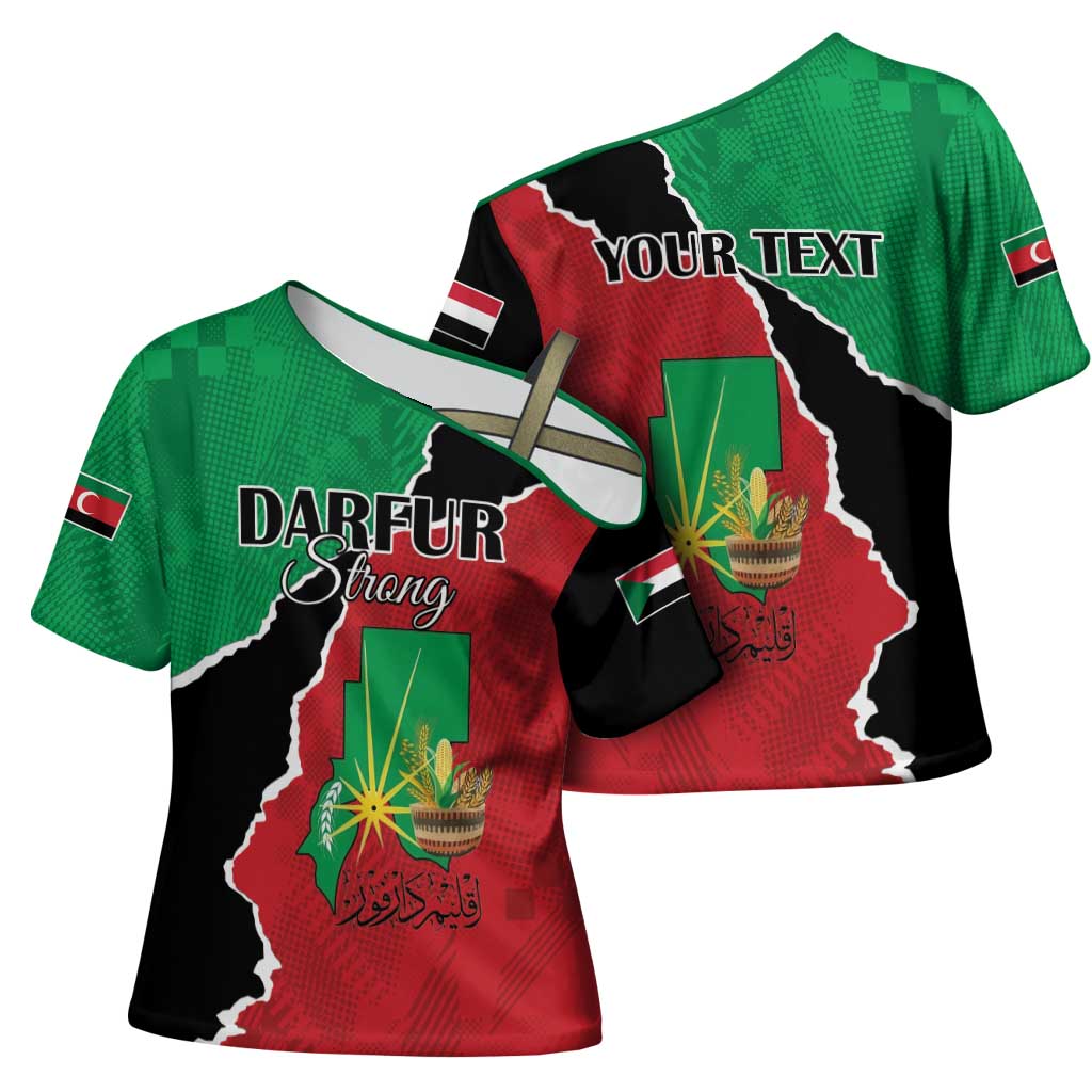 Personalized Sudan Cross Shoulder Shirt Darfur Be Strong