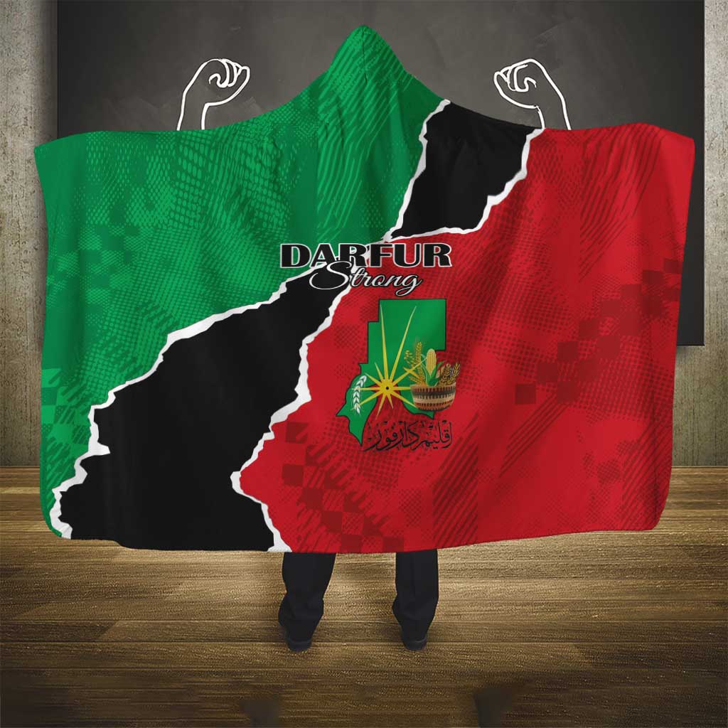 Darfur Sudan Hooded Blanket Be Strong - African Pride