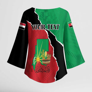 Personalized Sudan Kimono Sleeve Blouse Darfur Be Strong