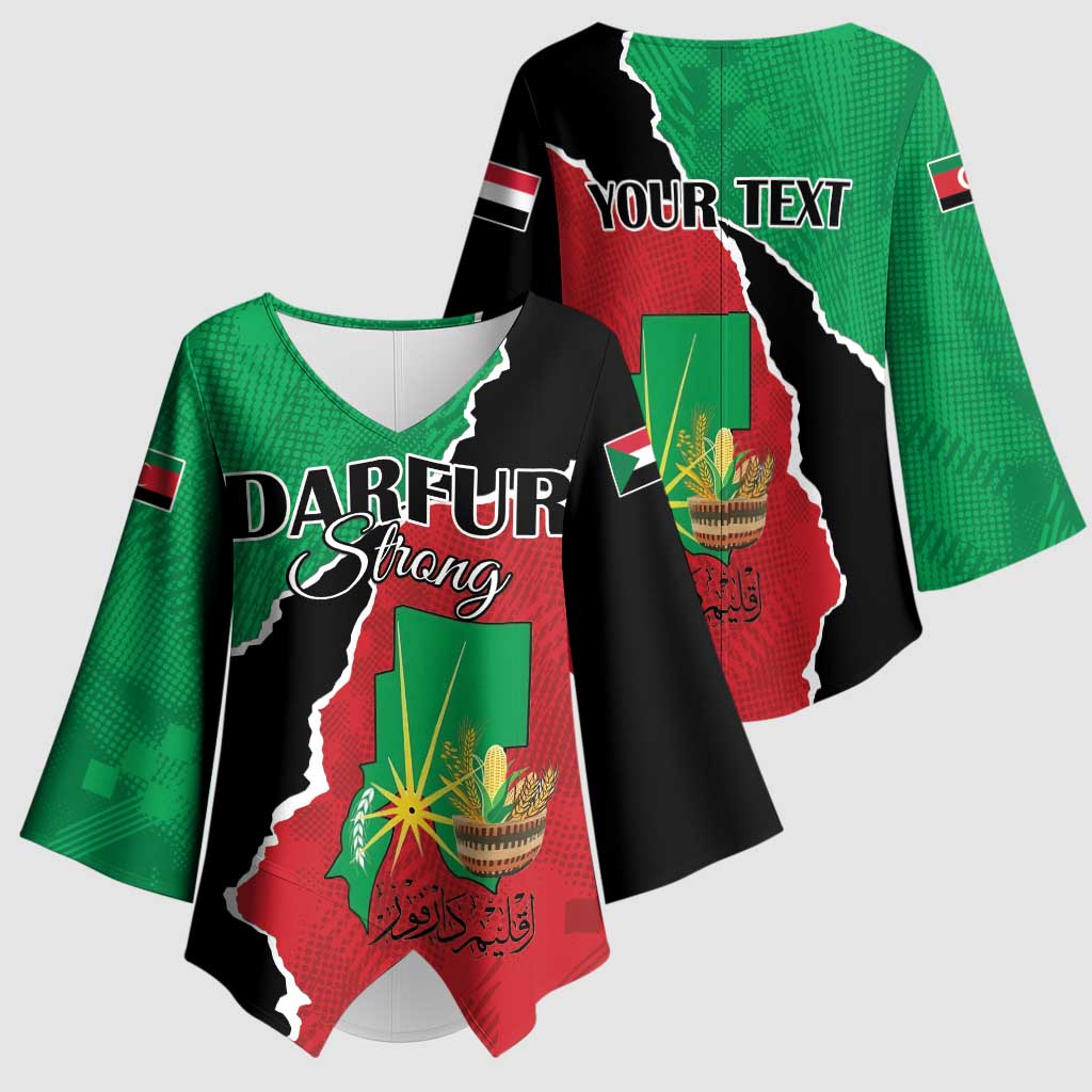Personalized Sudan Kimono Sleeve Blouse Darfur Be Strong