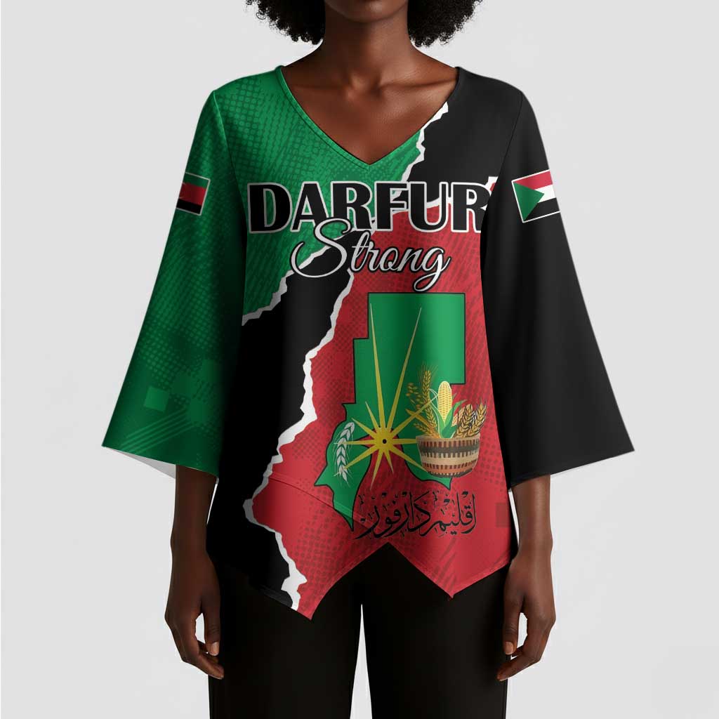 Personalized Sudan Kimono Sleeve Blouse Darfur Be Strong