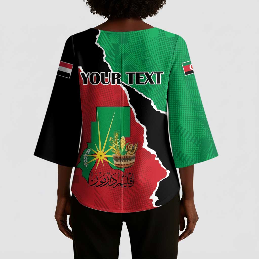 Personalized Sudan Kimono Sleeve Blouse Darfur Be Strong
