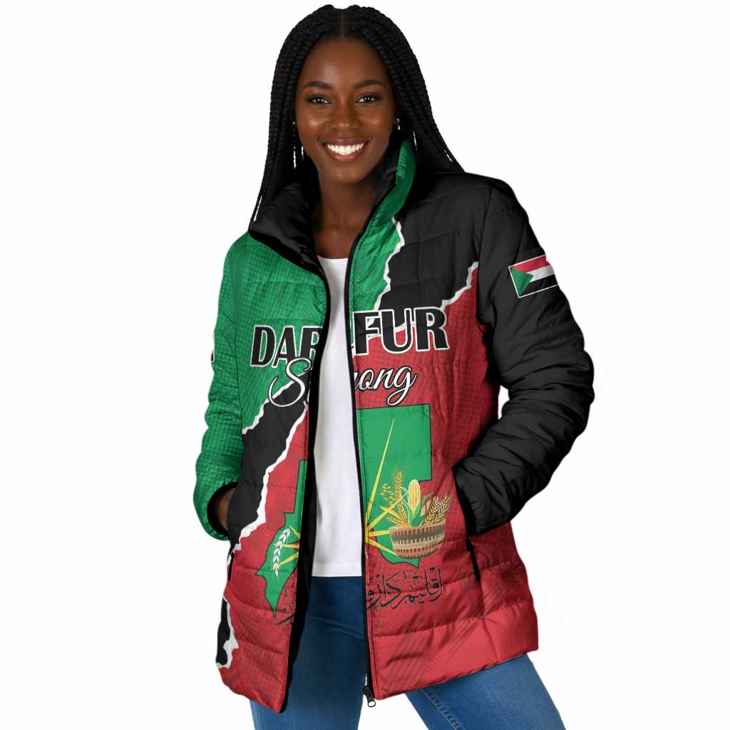 Personalized Sudan Padded Jacket Darfur Be Strong
