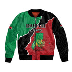 Darfur Sudan Personalized Sleeve Zip Bomber Jacket Be Strong - African Pride