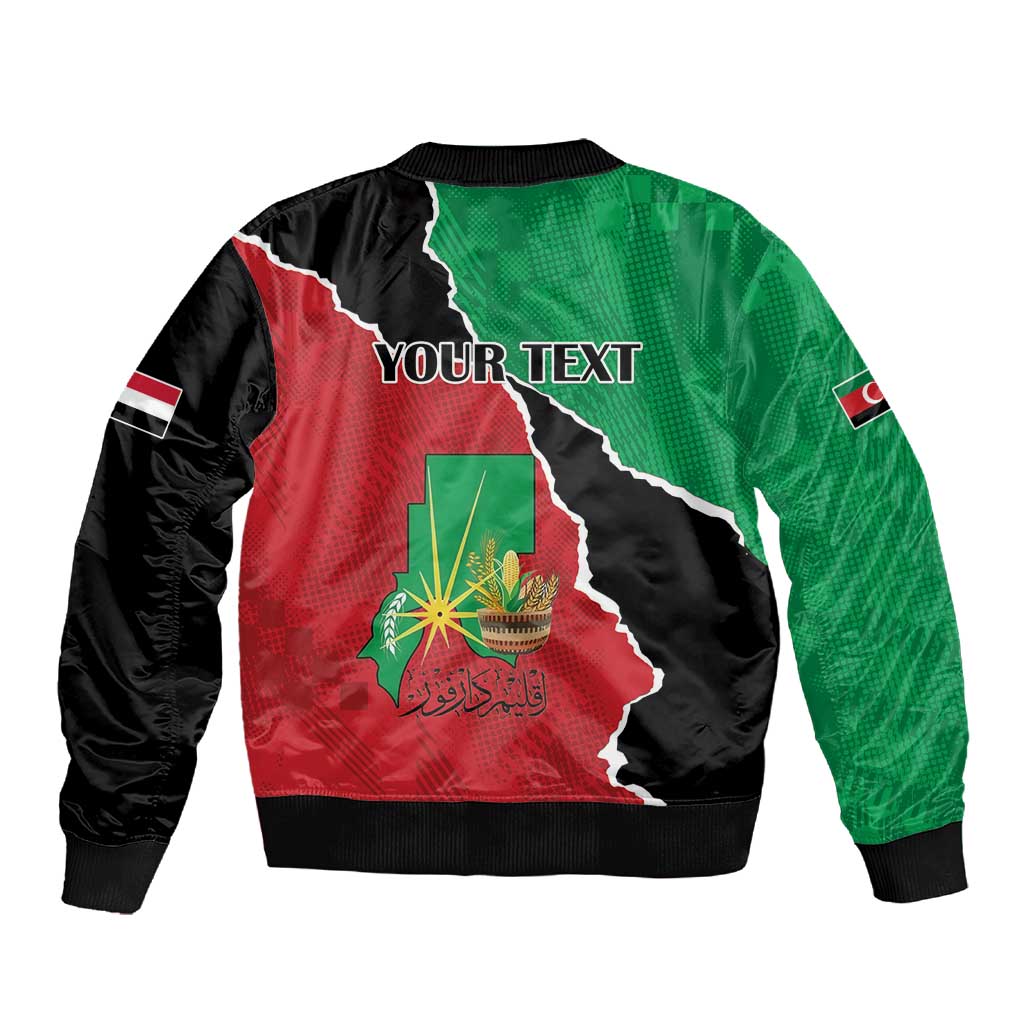 Darfur Sudan Personalized Sleeve Zip Bomber Jacket Be Strong - African Pride