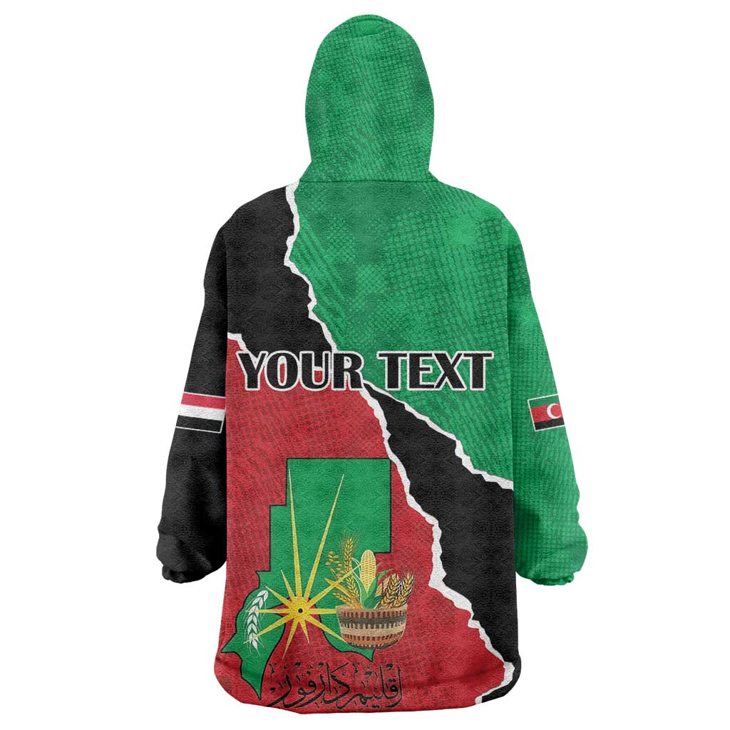 Darfur Sudan Personalized Wearable Blanket Hoodie Be Strong - African Pride