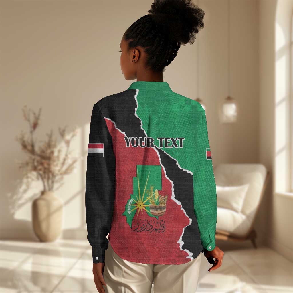 Darfur Sudan Personalized Women Casual Shirt Be Strong - African Pride