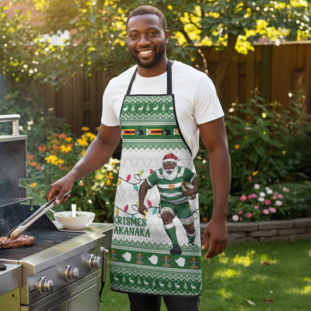 Zimbabwe Rugby Christmas Apron The Sables Krismes Yakanaka
