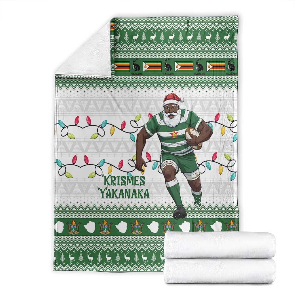 Afro Christmas Rugby Zimbabwe Blanket The Sables Krismes Yakanaka - African Pride