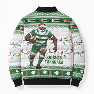 Zimbabwe Rugby Christmas Bomber Puffer Jacket The Sables Krismes Yakanaka