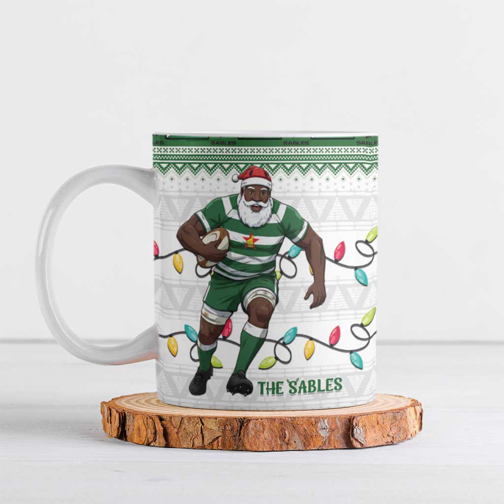 Zimbabwe Rugby Christmas Ceramic Mug The Sables Krismes Yakanaka