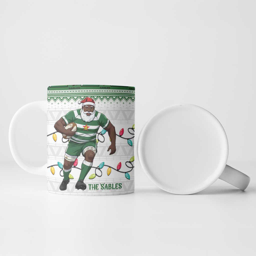Zimbabwe Rugby Christmas Ceramic Mug The Sables Krismes Yakanaka