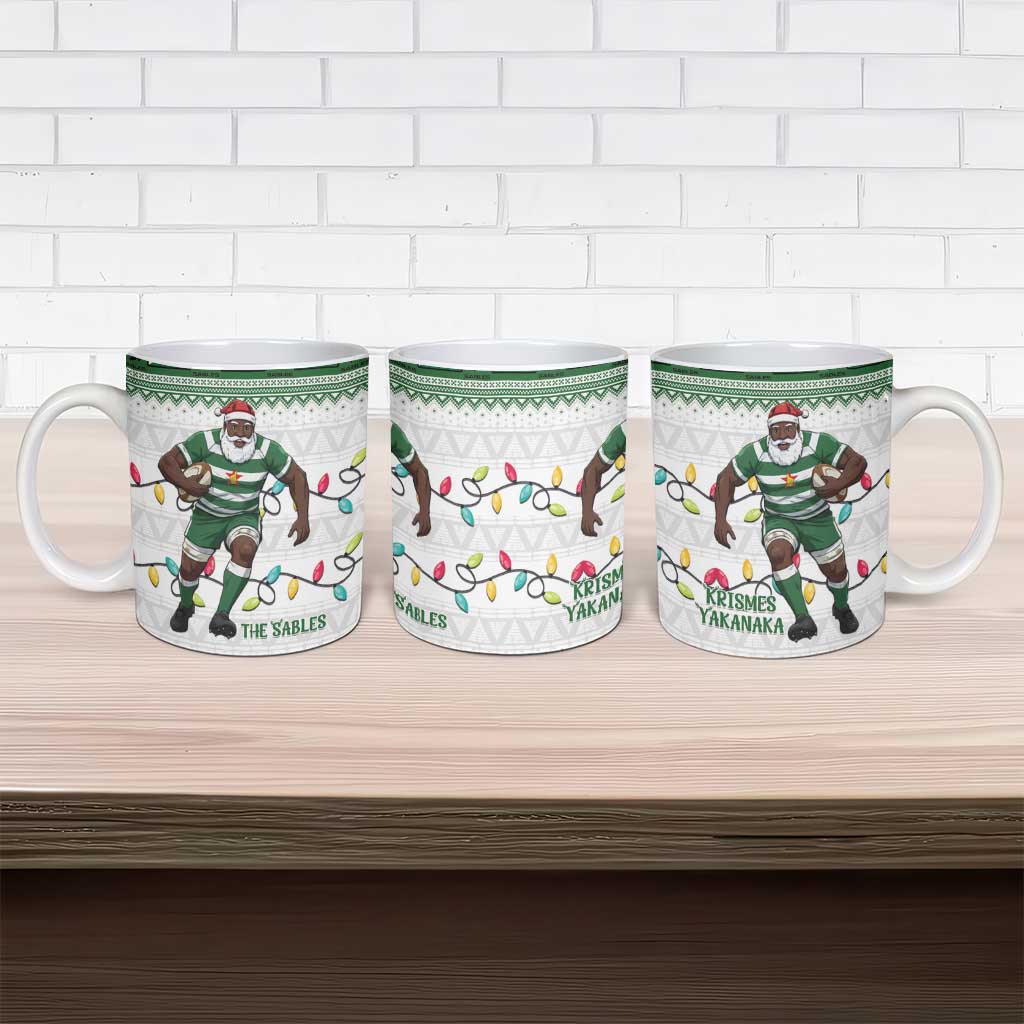 Zimbabwe Rugby Christmas Ceramic Mug The Sables Krismes Yakanaka