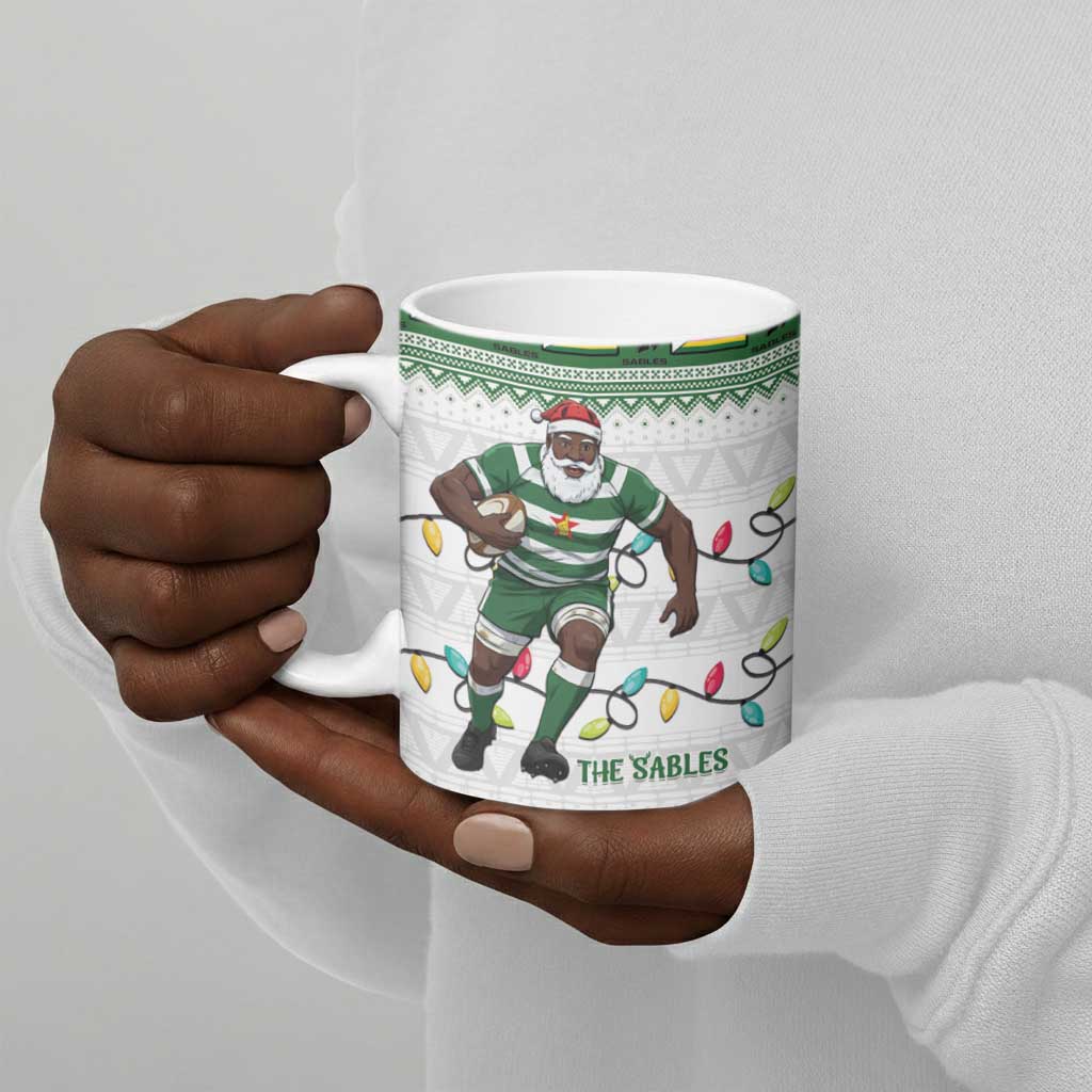 Zimbabwe Rugby Christmas Ceramic Mug The Sables Krismes Yakanaka