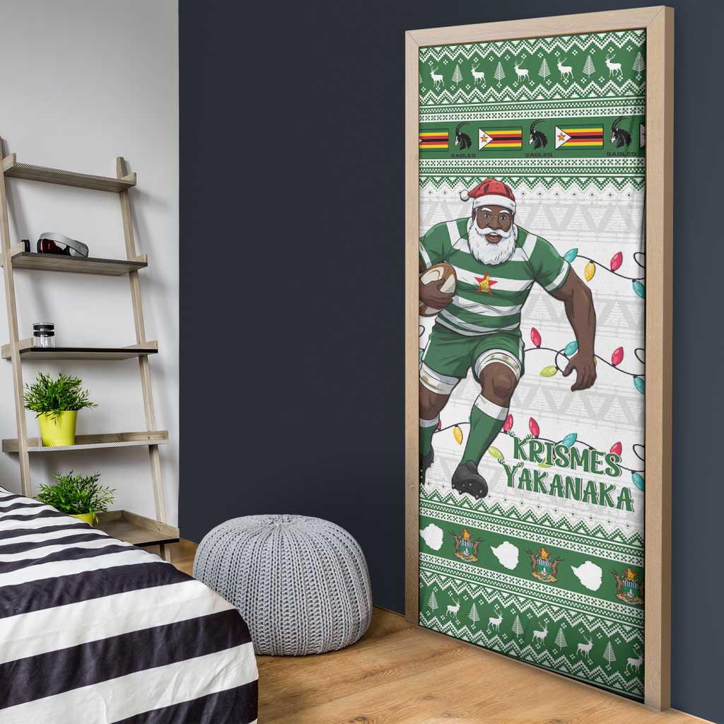 Zimbabwe Rugby Christmas Door Cover The Sables Krismes Yakanaka
