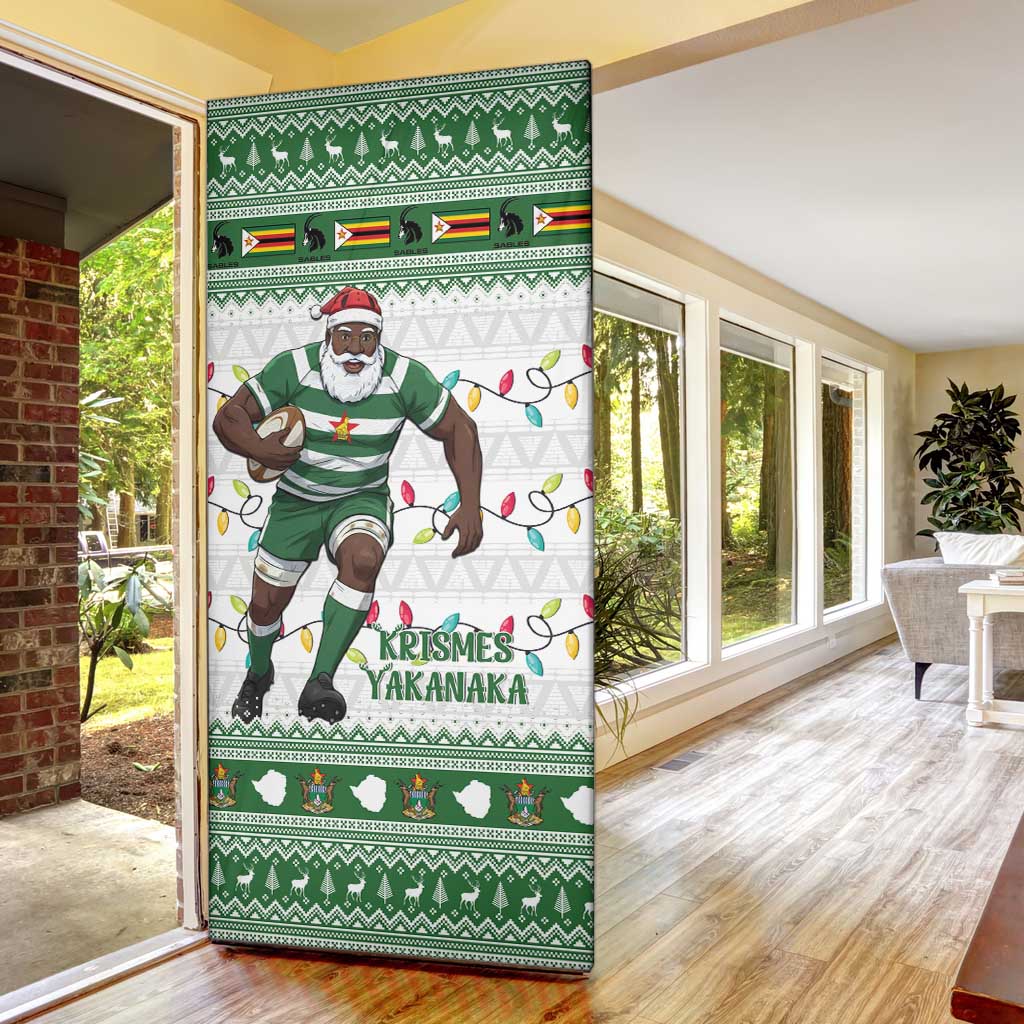 Zimbabwe Rugby Christmas Door Cover The Sables Krismes Yakanaka
