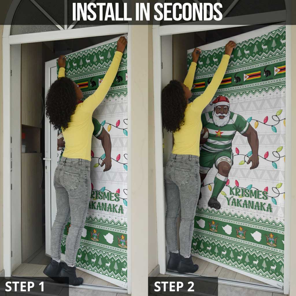 Zimbabwe Rugby Christmas Door Cover The Sables Krismes Yakanaka