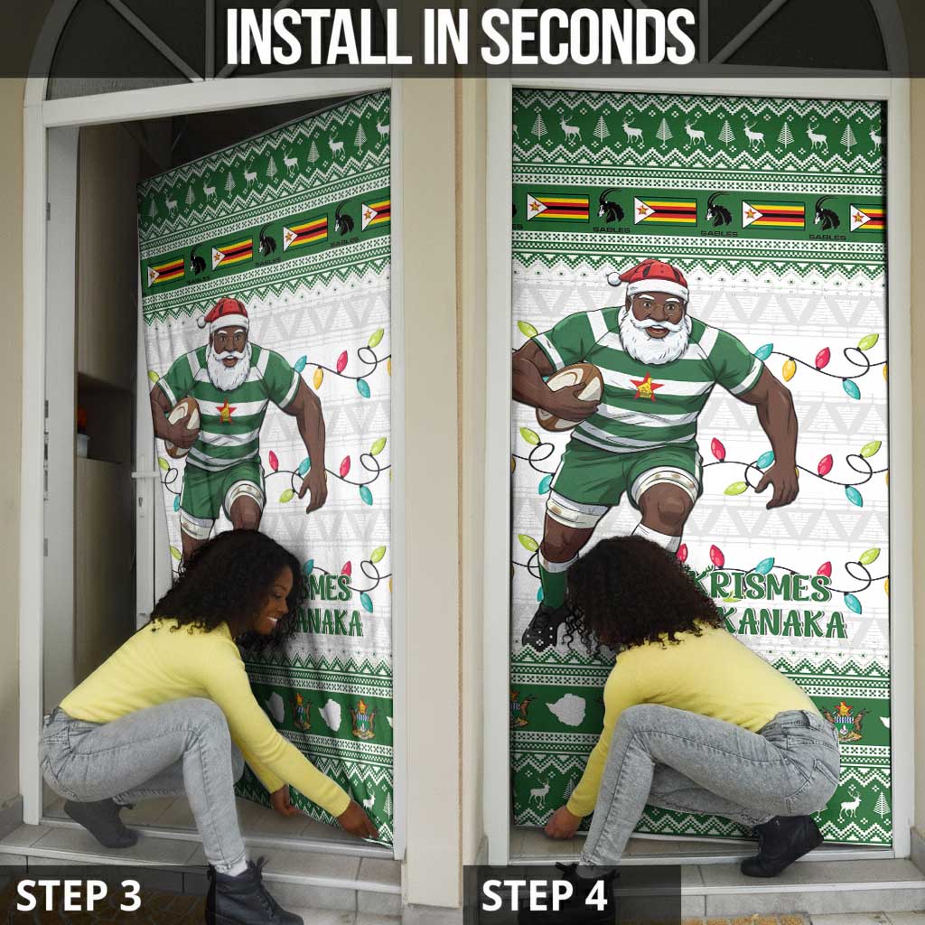 Zimbabwe Rugby Christmas Door Cover The Sables Krismes Yakanaka