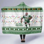 Afro Christmas Rugby Zimbabwe Hooded Blanket The Sables Krismes Yakanaka - African Pride