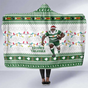 Afro Christmas Rugby Zimbabwe Hooded Blanket The Sables Krismes Yakanaka - African Pride
