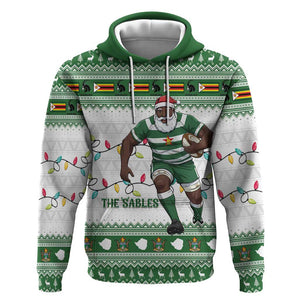Afro Christmas Rugby Zimbabwe Hoodie The Sables Krismes Yakanaka - African Pride
