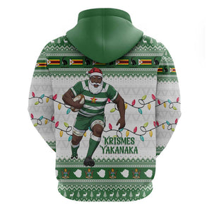 Afro Christmas Rugby Zimbabwe Hoodie The Sables Krismes Yakanaka - African Pride