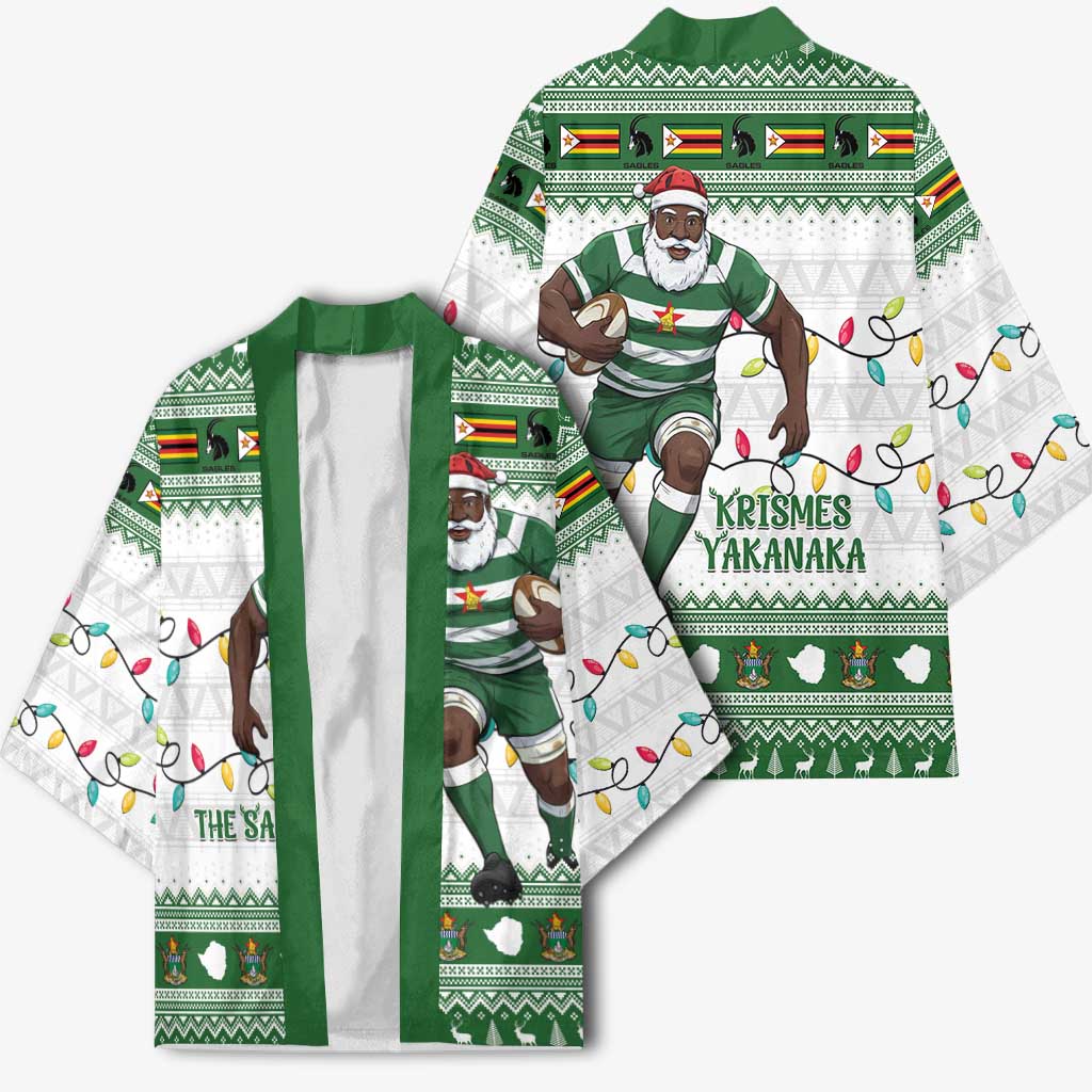 Zimbabwe Rugby Christmas Kimono The Sables Krismes Yakanaka