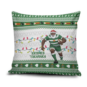 Zimbabwe Rugby Christmas Pillow Cover The Sables Krismes Yakanaka