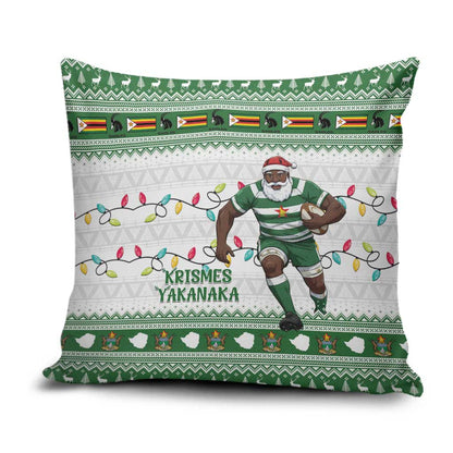 Zimbabwe Rugby Christmas Pillow Cover The Sables Krismes Yakanaka