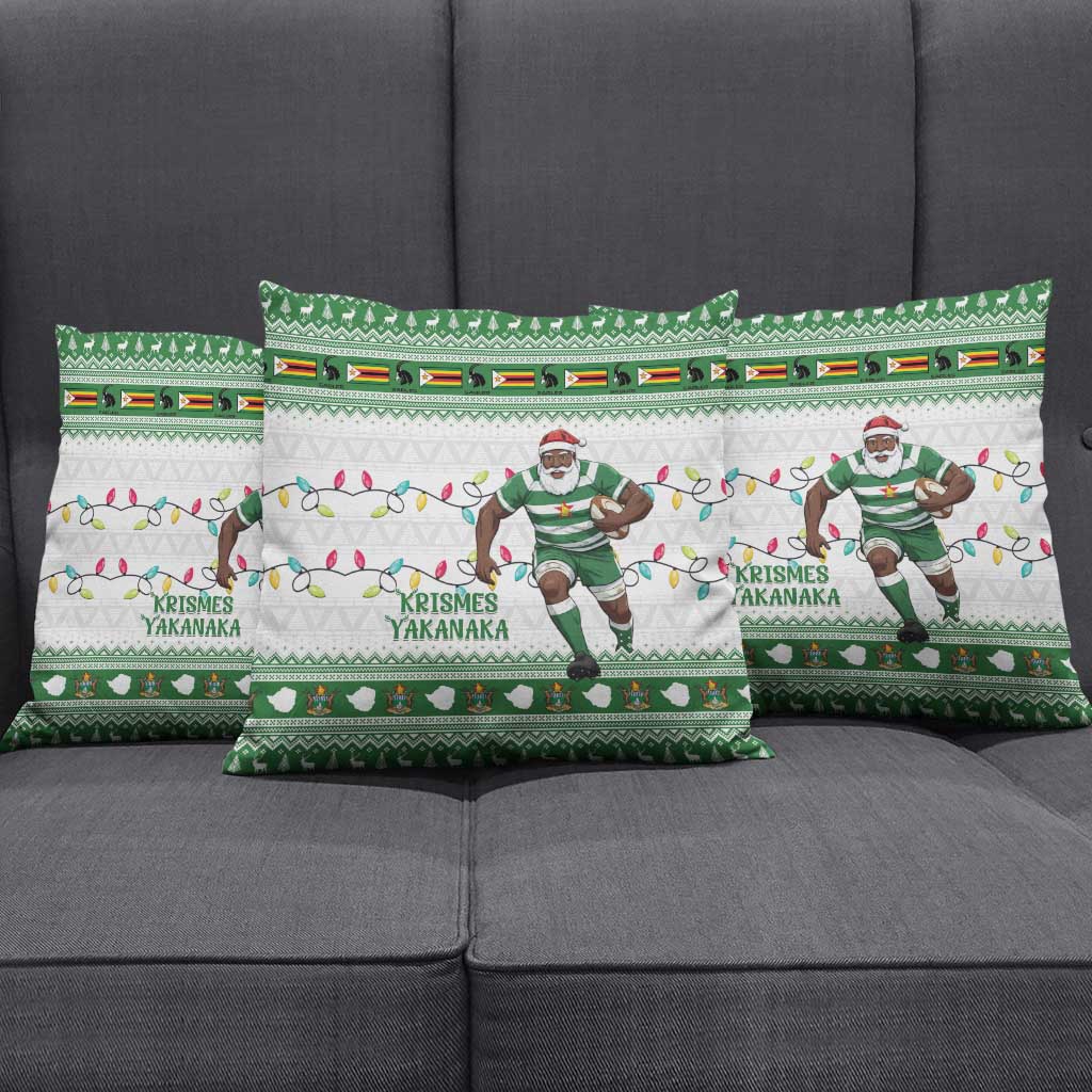 Zimbabwe Rugby Christmas Pillow Cover The Sables Krismes Yakanaka