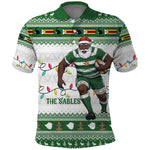 Afro Christmas Rugby Zimbabwe Polo Shirt The Sables Krismes Yakanaka - African Pride