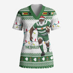 Zimbabwe Rugby Christmas Scrub Top The Sables Krismes Yakanaka - African Pride